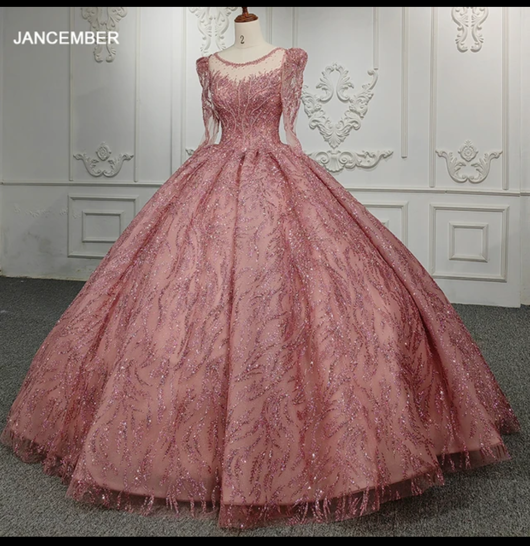 Jancember Fierce,Full O-Neck Organza Ball Gown For Women Evening