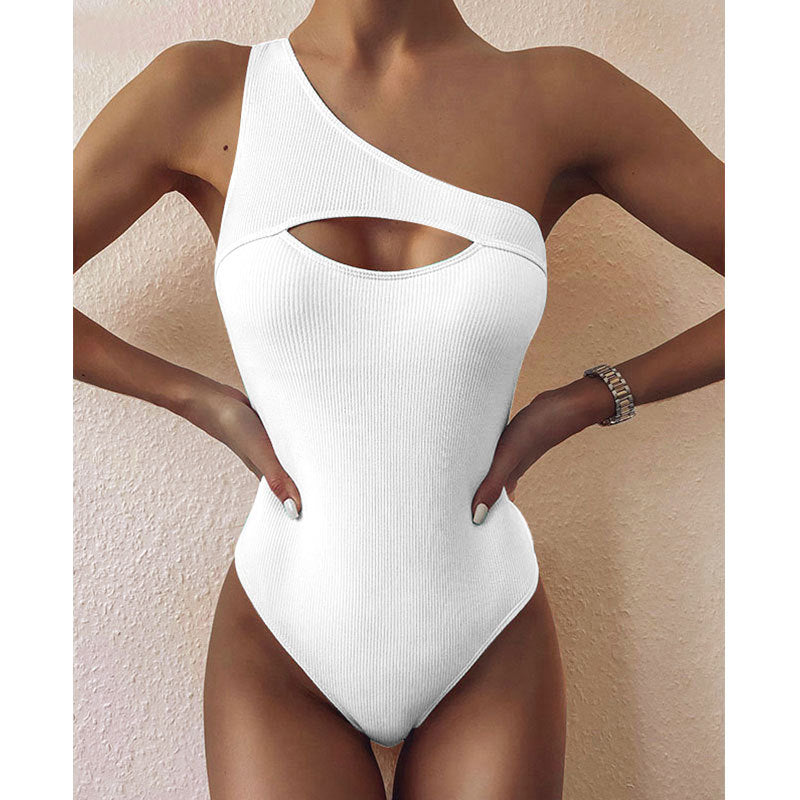 Jane, Glamourous One-shoulder Peekaboo One-piece Swimsuit for Women