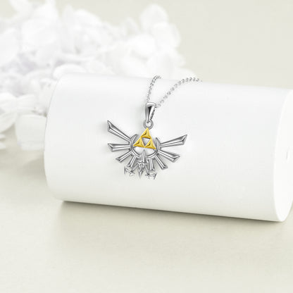 Sterling Silver Zelda Pendant Necklace Jewelry Gifts For Men &amp; Women