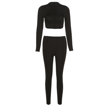 Reverse, Design Sense High Waist Slim Breathable Leisure Sports Suit