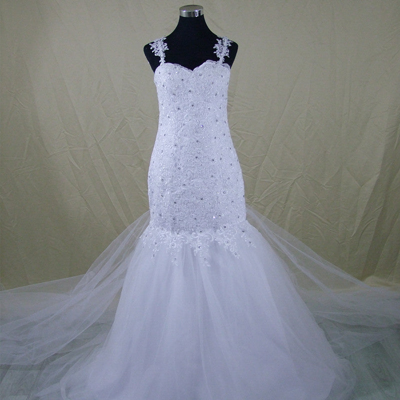 Princess, Simple Elegance Lace Mermaid Wedding Dress