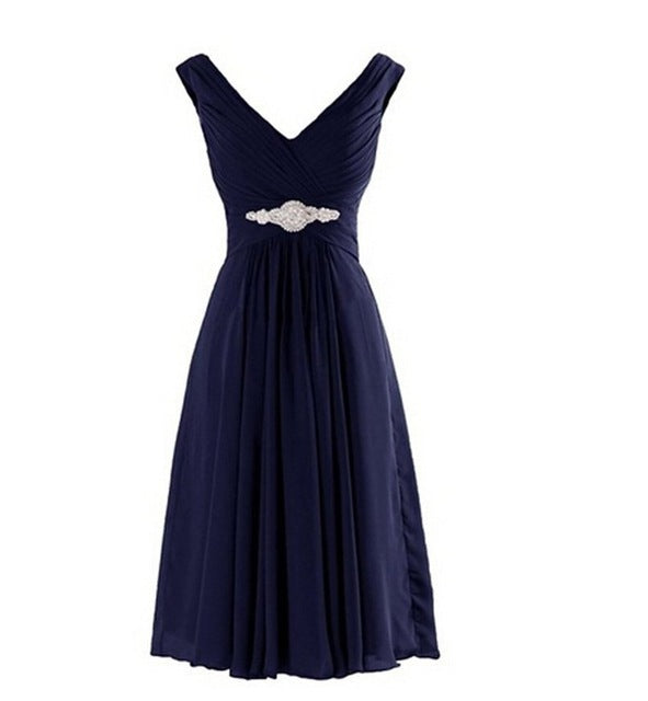 Moon Light, Elegant Wrap Bodice High Waist Embellished Evening Dress