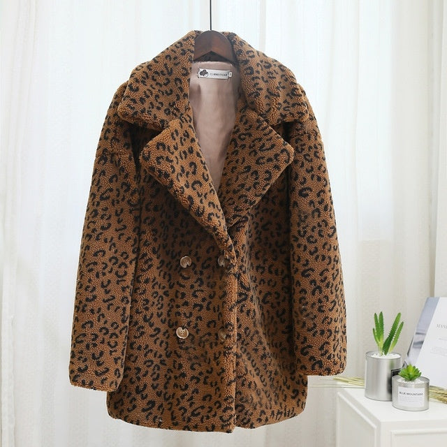 Wild About, Loose Short Animal Print Trench Coat