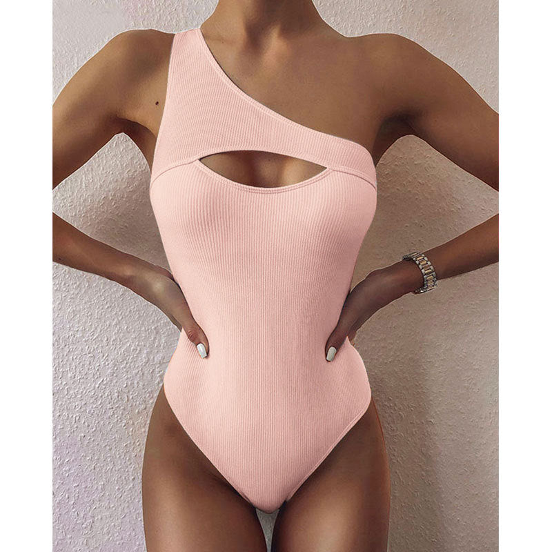 Jane, Glamourous One-shoulder Peekaboo One-piece Swimsuit for Women