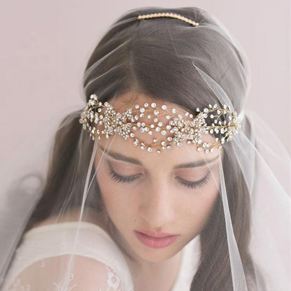 Folklore, Beautiful Crystal Vintage Style Veil Accessories