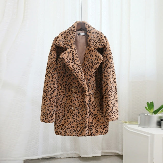 Wild About, Loose Short Animal Print Trench Coat