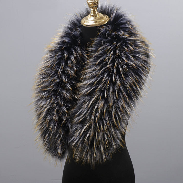 FOX, Plush Faux Fur Collar Scarf