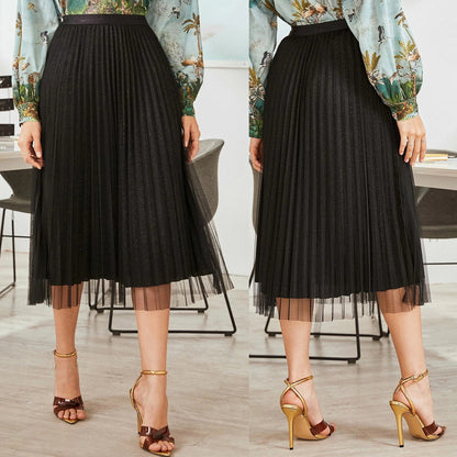 Imminent, Elegant Black Pleated Women&