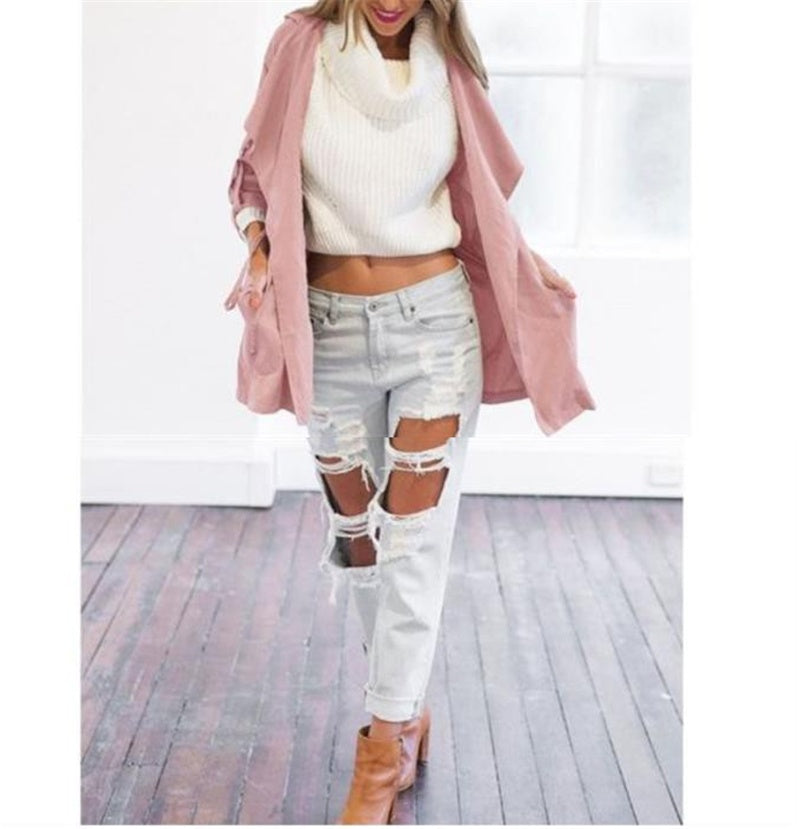 Perfectly Pink, Spring Womens Jackets Streetwear Casual