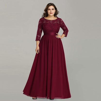 Forever-Pretty, Floral Lace Bridesmaid Dresses Long Evening Party Gowns