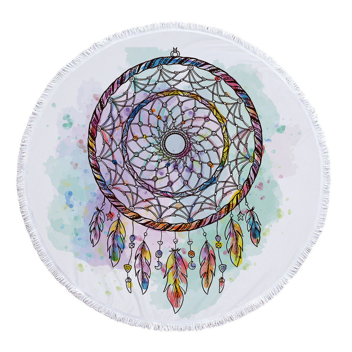 Dream Weaver, Round Beach Towel, Microfiber Beach Mat