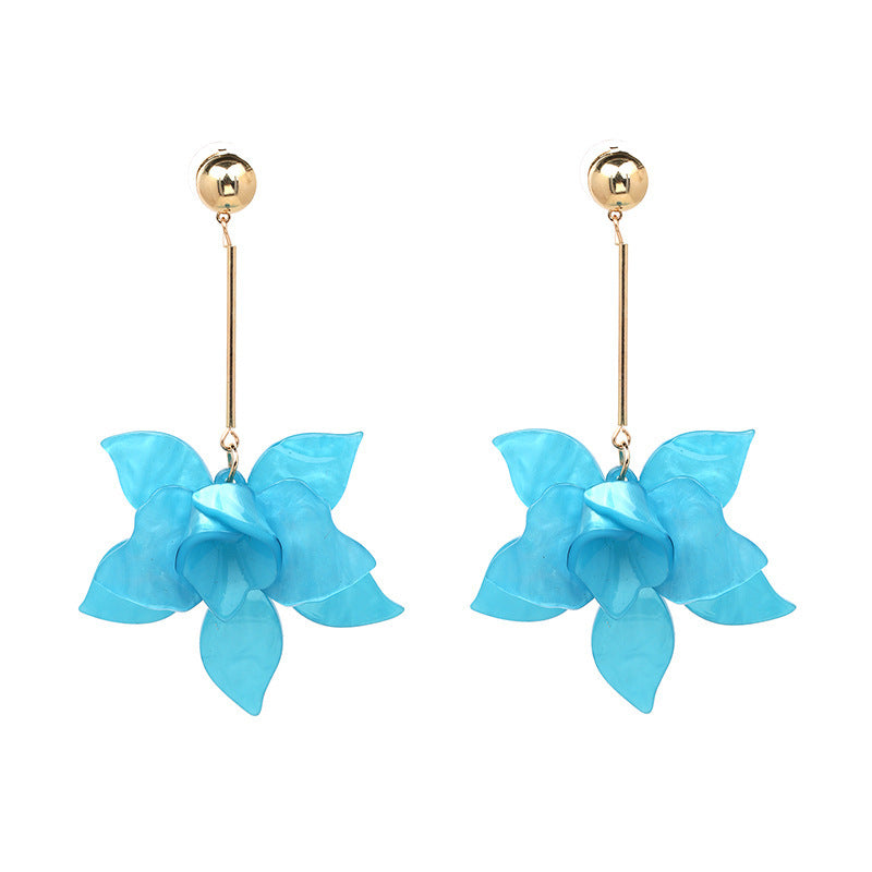 Droplets, Blooming Flower Fashion Earrings, Women&