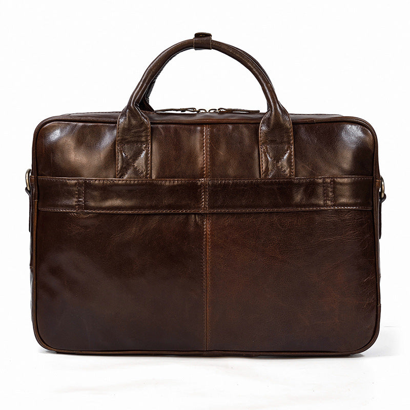 Office Mate, Soft Cowhide Briefcase or Computer Case with Suit Case Attachment