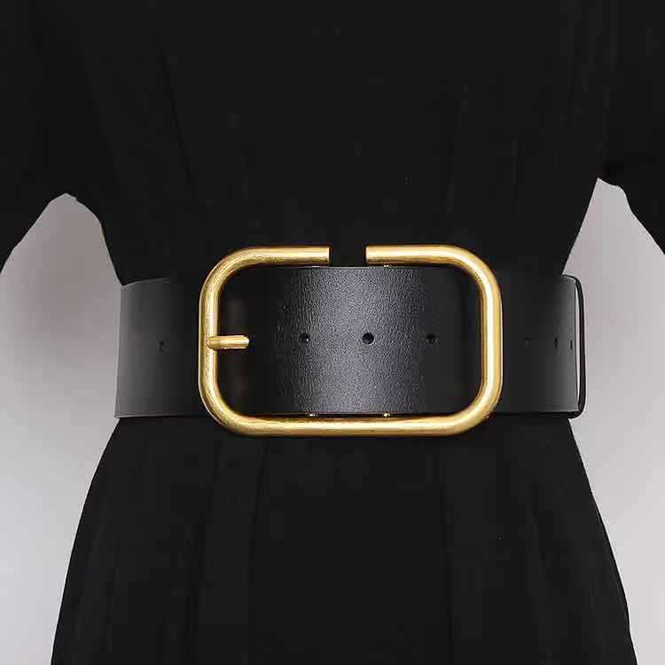 Make an Impression, This Cowhide Rectangle Wide Girdle Belt Does It. Great with Skirts