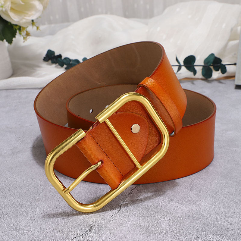 Impression, This Cowhide Rectangle Wide Girdle Belt Does It. Great with Skirts