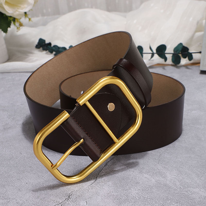 Impression, This Cowhide Rectangle Wide Girdle Belt Does It. Great with Skirts