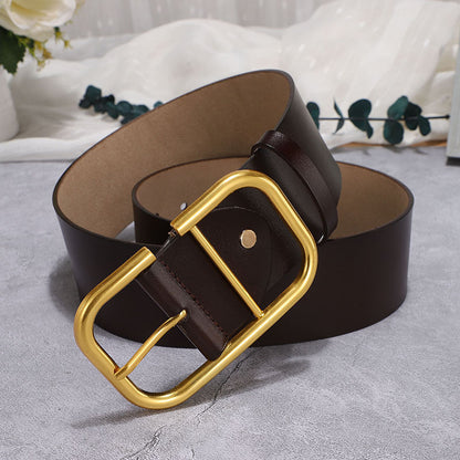 Impression, This Cowhide Rectangle Wide Girdle Belt Does It. Great with Skirts