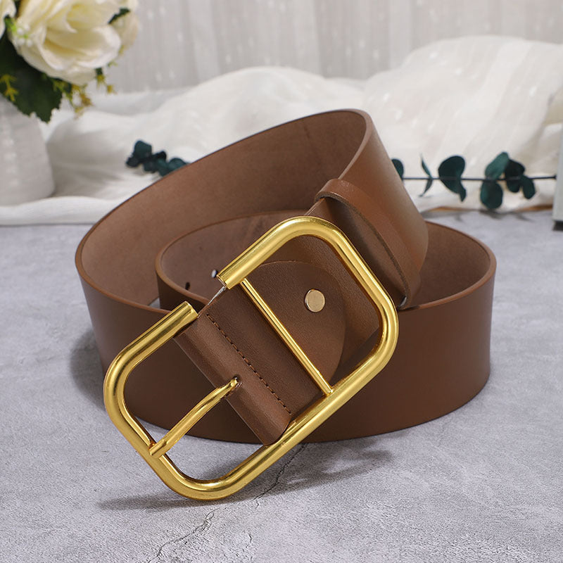 Impression, This Cowhide Rectangle Wide Girdle Belt Does It. Great with Skirts