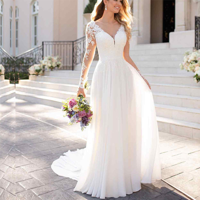 LOVING, Deep V-Back Wedding Gown, Women&