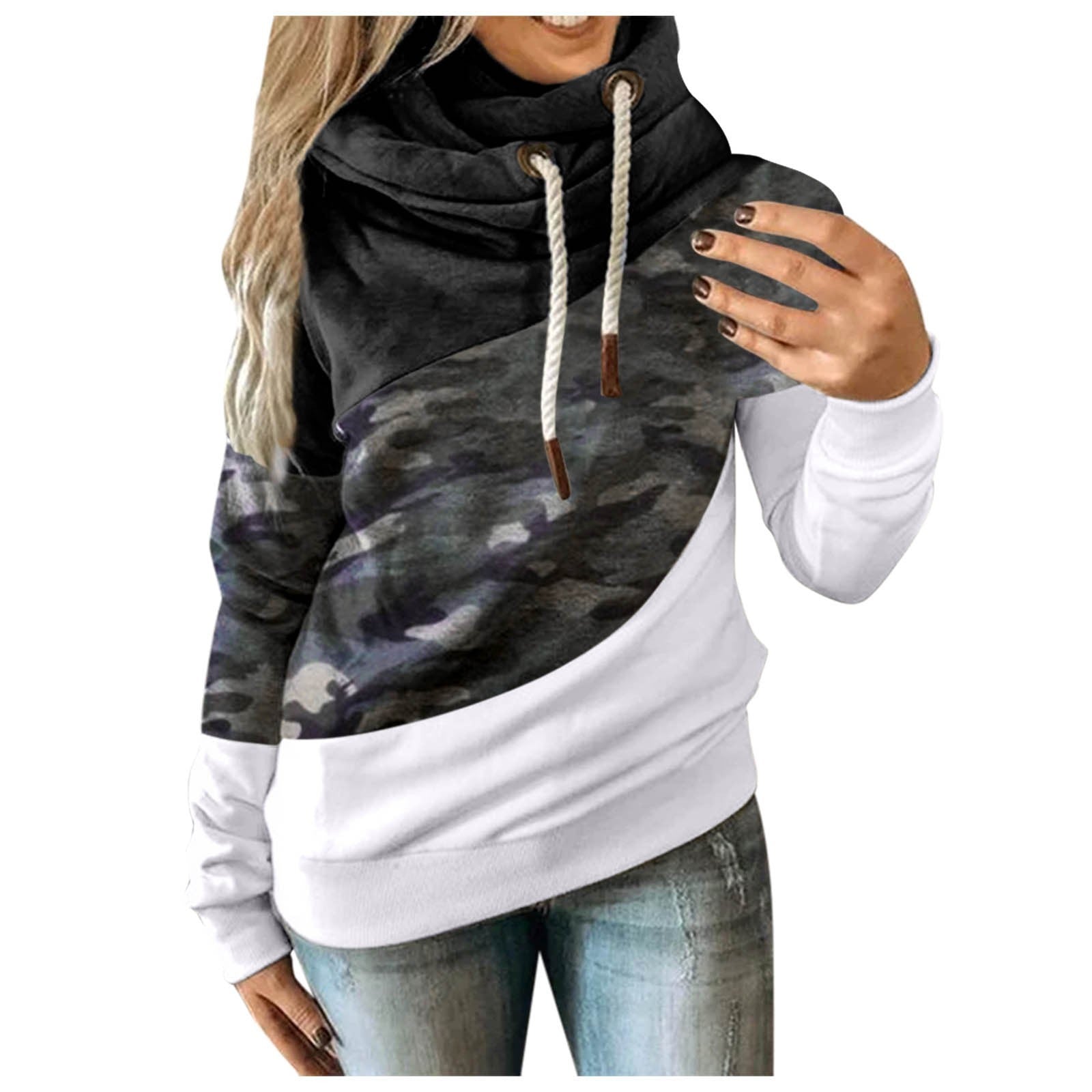 H.E.R., Women Camouflage Hoodie Sweatshirt