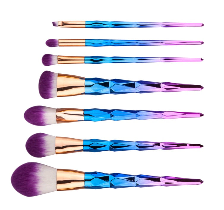 Diamond, 7 makeup brushes, makeup tools, Diamond Makeup Brushes