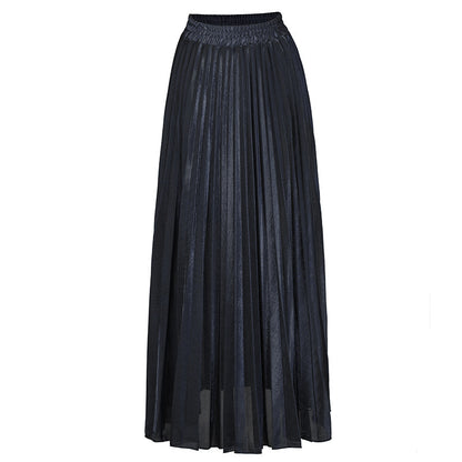 Chances Are, New Long Pleated Shimmer Skirt for Women