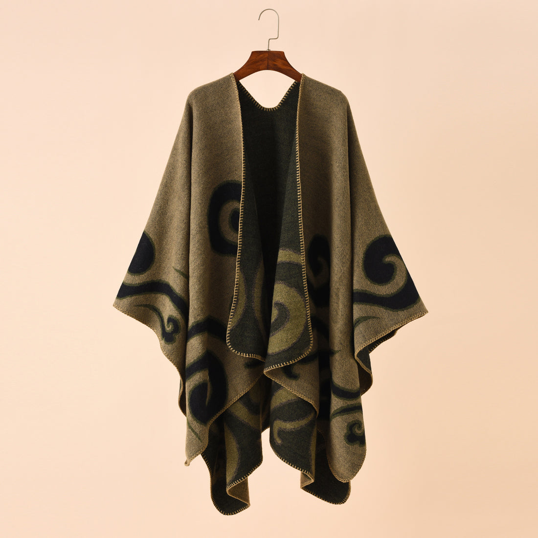 Street, Auspicious Clouds Pattern Herringbone Cashmere Women&