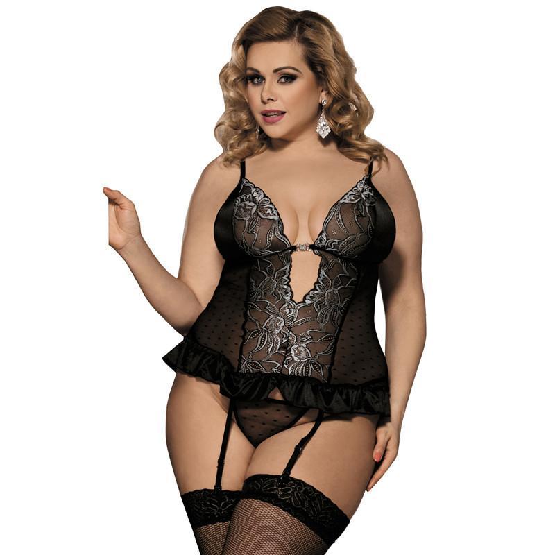 Sliver Embroidered Black Lace Women&