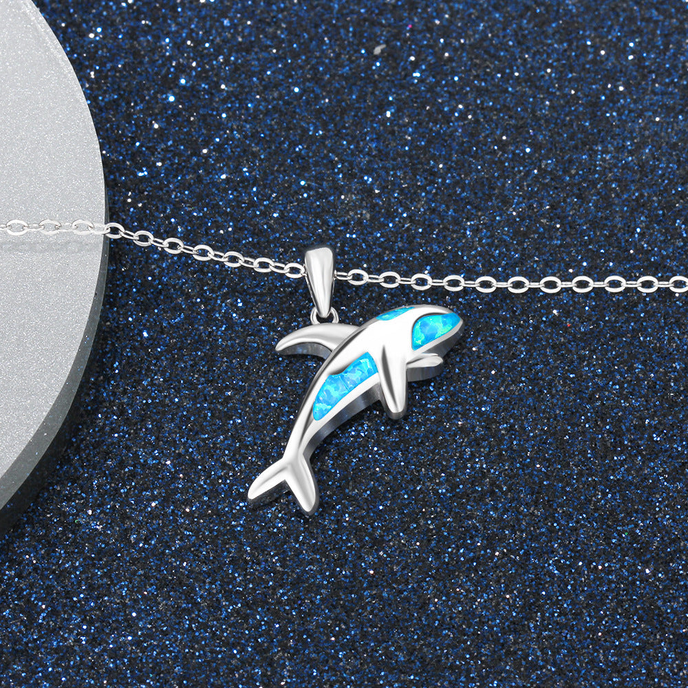 Dolphin Ocean, Sea Life New Silver Ornament