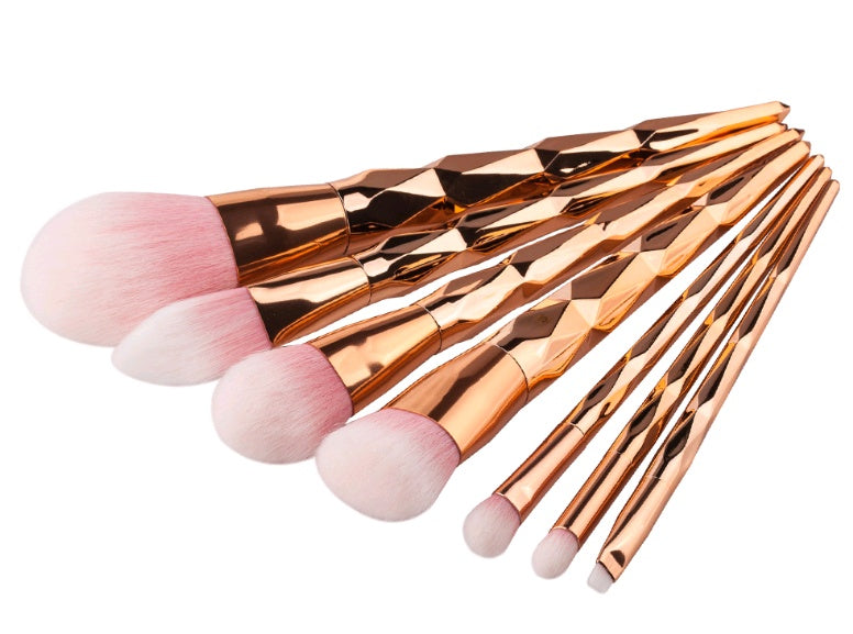 Diamond, 7 makeup brushes, makeup tools, Diamond Makeup Brushes