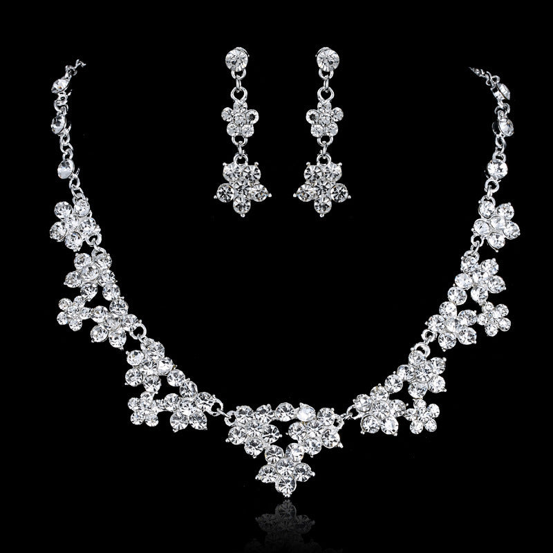 Coronation, Bridal Accessories Bridal Three Piece Crown, Necklace and Earrings Set