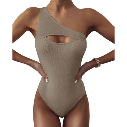 Jane, Glamourous One-shoulder Peekaboo One-piece Swimsuit for Women