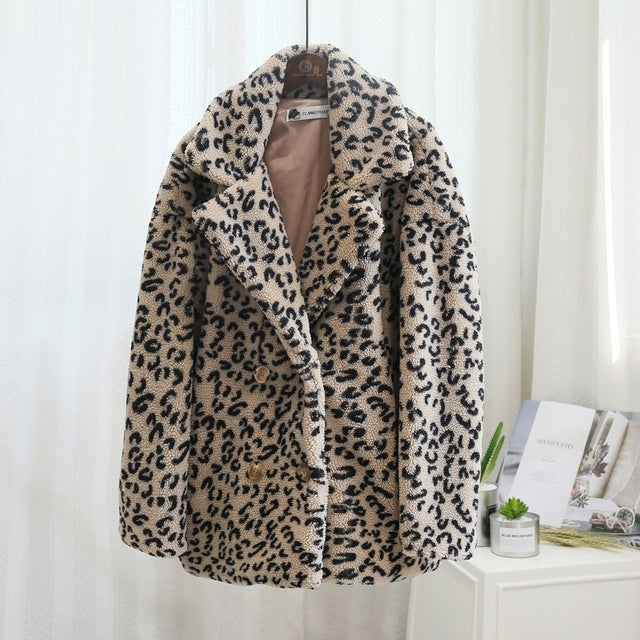 Wild About, Loose Short Animal Print Trench Coat