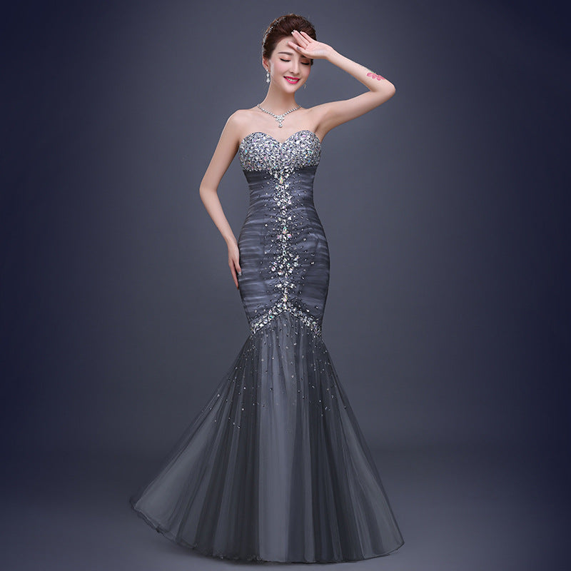 FINN, Elegant Figure Hugging Fishtail Long Evening Gown