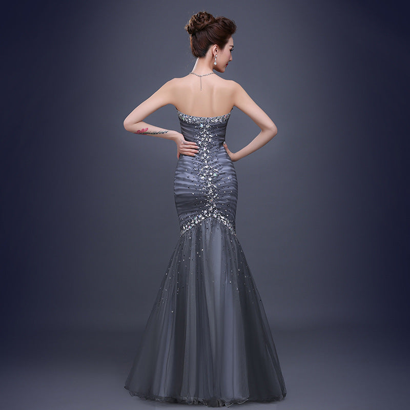 FINN, Elegant Figure Hugging Fishtail Long Evening Gown