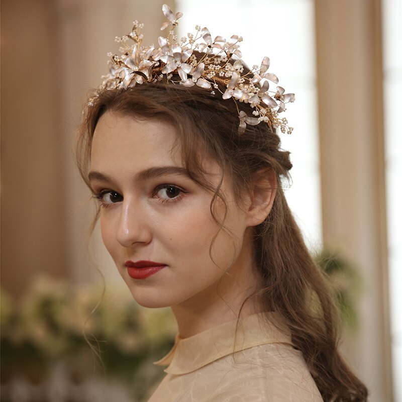 Woodland Fairy, Bridal Headdress with Handmade Flowers