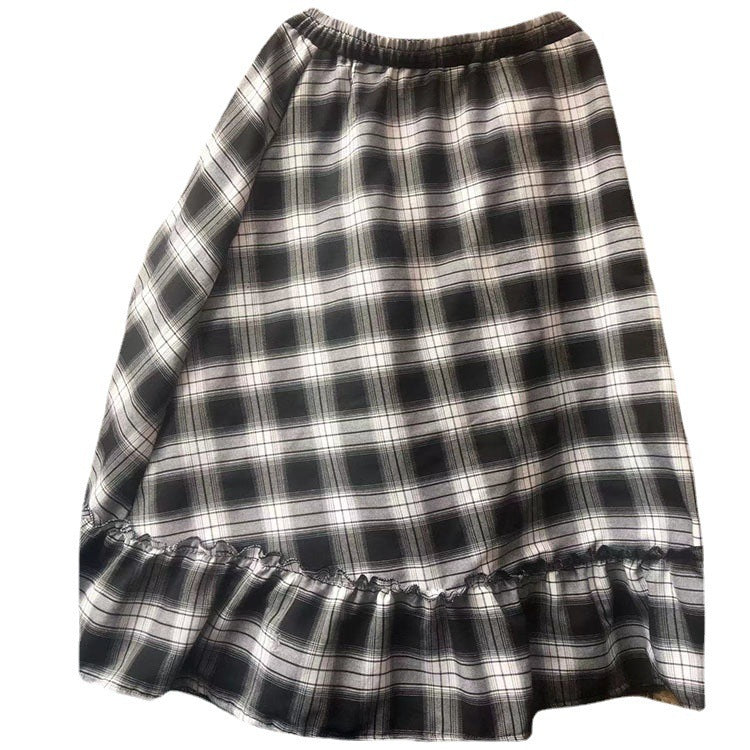 Sweet Plaid Skirt For Women