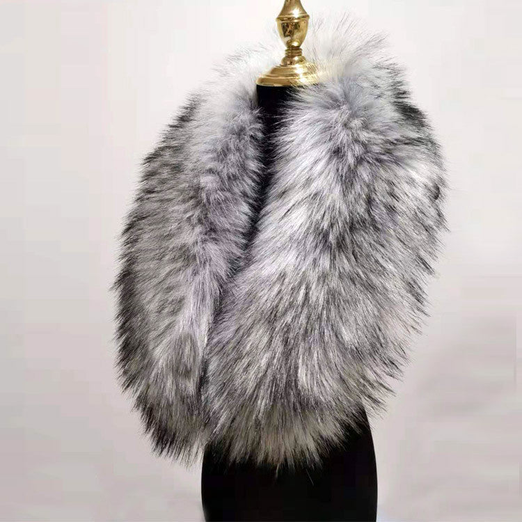 FOX, Plush Faux Fur Collar Scarf