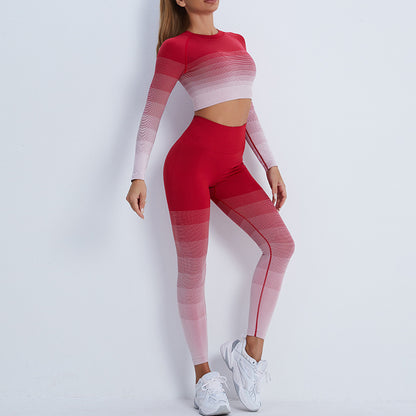 Gradient,  Sports 2pc Running and  Fitness Suit, Workout Outfit for Women