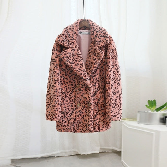 Wild About, Loose Short Animal Print Trench Coat