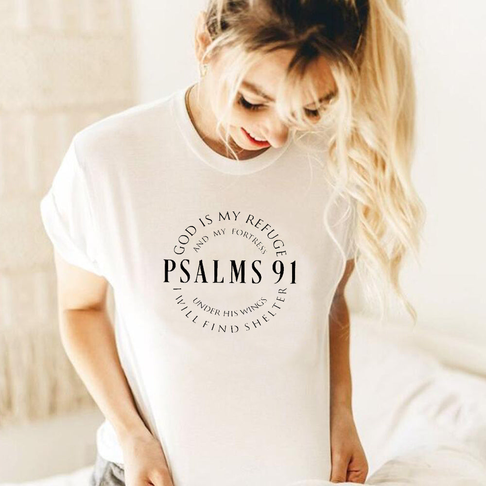 Totally-T, God Is My Refuge Psalms 91 Christian T Shirts