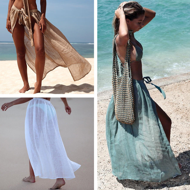 Caribbean Cruisin,  Beach Sun Protection Seaside Vacation Strappy Skirt