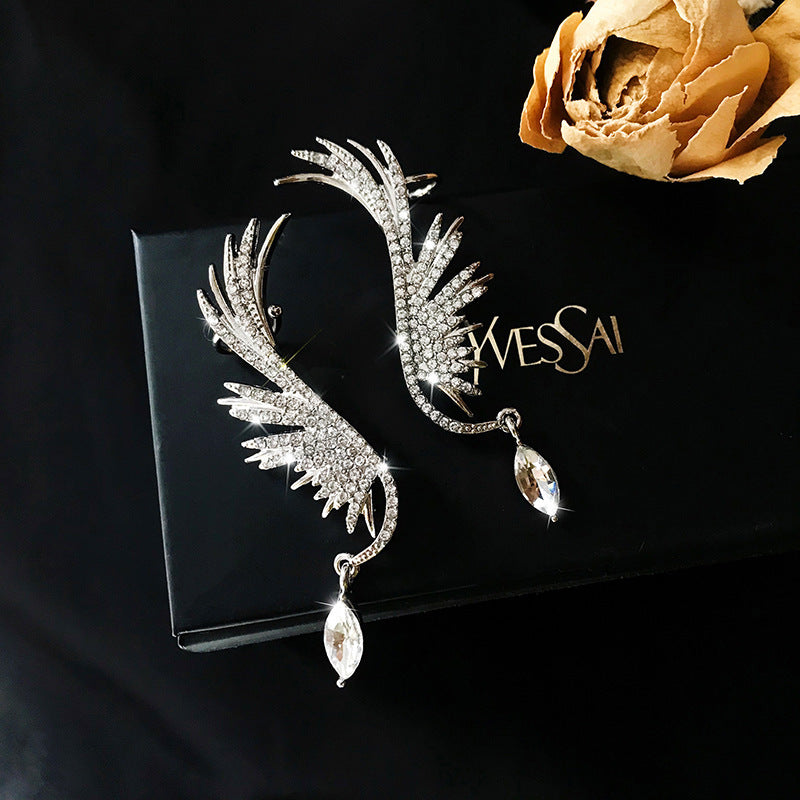 Wings, Silver Post Luxury Angel Wing Earrings