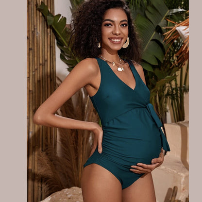 New One Piece Pregnant Women Conservative Swimsuit