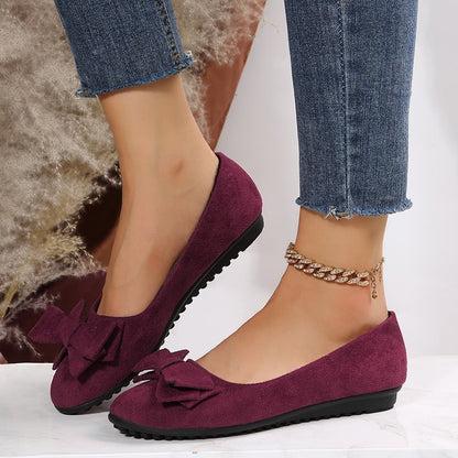 Cozies, Fashion Bow knot Flat Shoes, Casual Round Toe Loafers