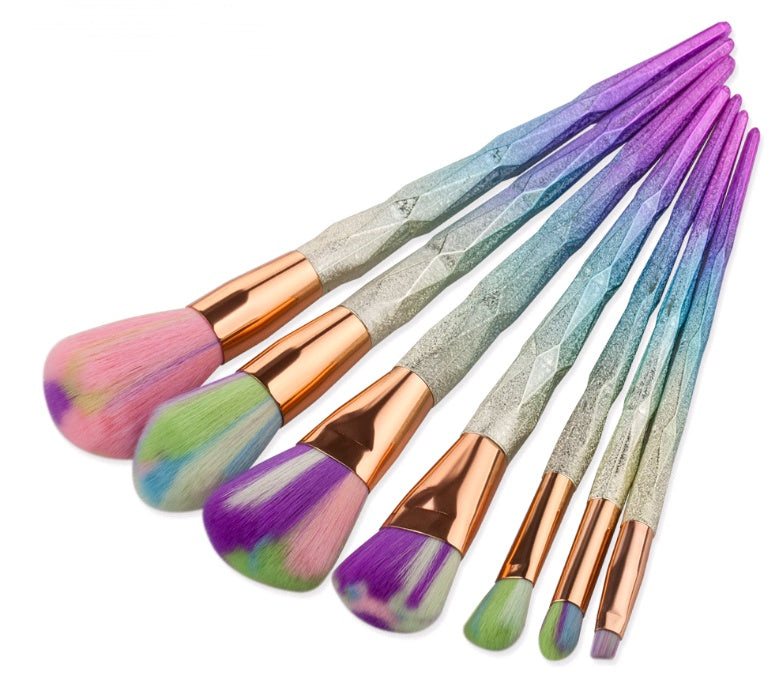 Diamond, 7 makeup brushes, makeup tools, Diamond Makeup Brushes