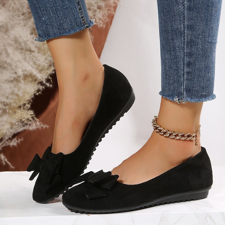 Cozies, Fashion Bow knot Flat Shoes, Casual Round Toe Loafers