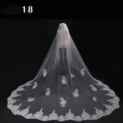 Veil Master,  Gorgeous Cathedral Length Wedding Veils in a Variety of Exquisite Designs