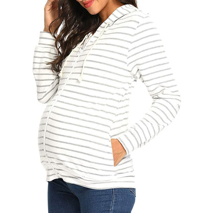 Parallel, European And American Fashion Striped Maternity Sweater