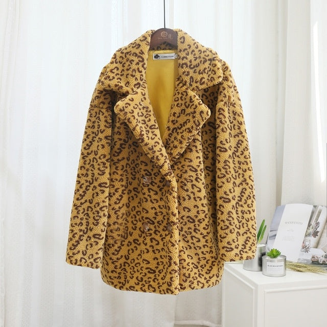 Wild About, Loose Short Animal Print Trench Coat